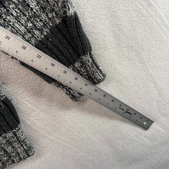 Vintage Trend Basics Sweater Mens medium Gray knit Preppy Grandpa Pullover Sheer - Picture 5 of 6